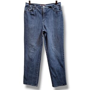 Gloria Vanderbilt Amanda Jeans Womens 14 Short Straight Leg High Rise Stretch